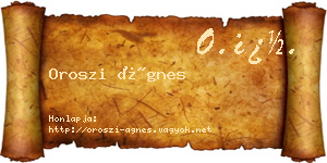 Oroszi Ágnes névjegykártya
